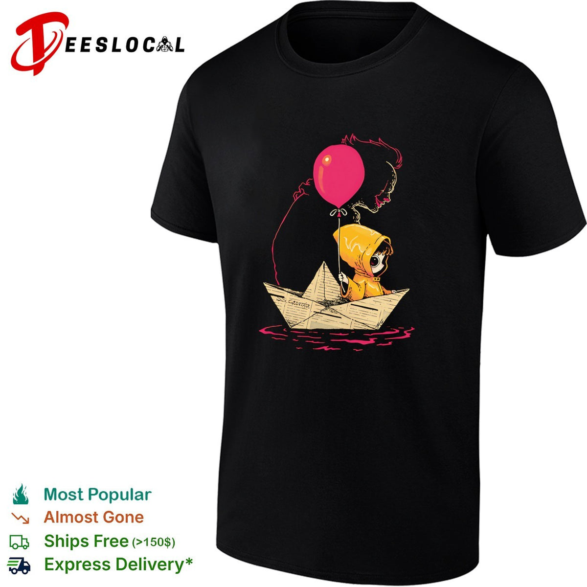 Sailing on Poor Choices Georgie Denbrough and Pennywise shirt