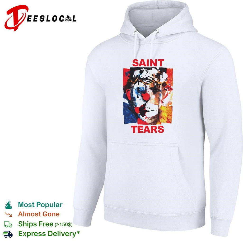 Saint tears abstract colorful painted face portrait art shirt