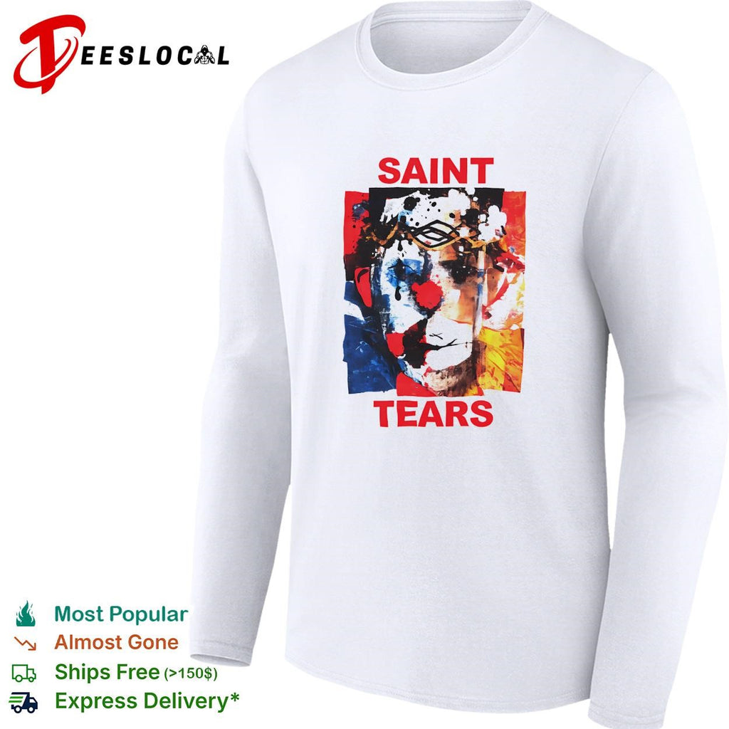 Saint tears abstract colorful painted face portrait art shirt