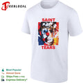 Saint tears abstract colorful painted face portrait art shirt