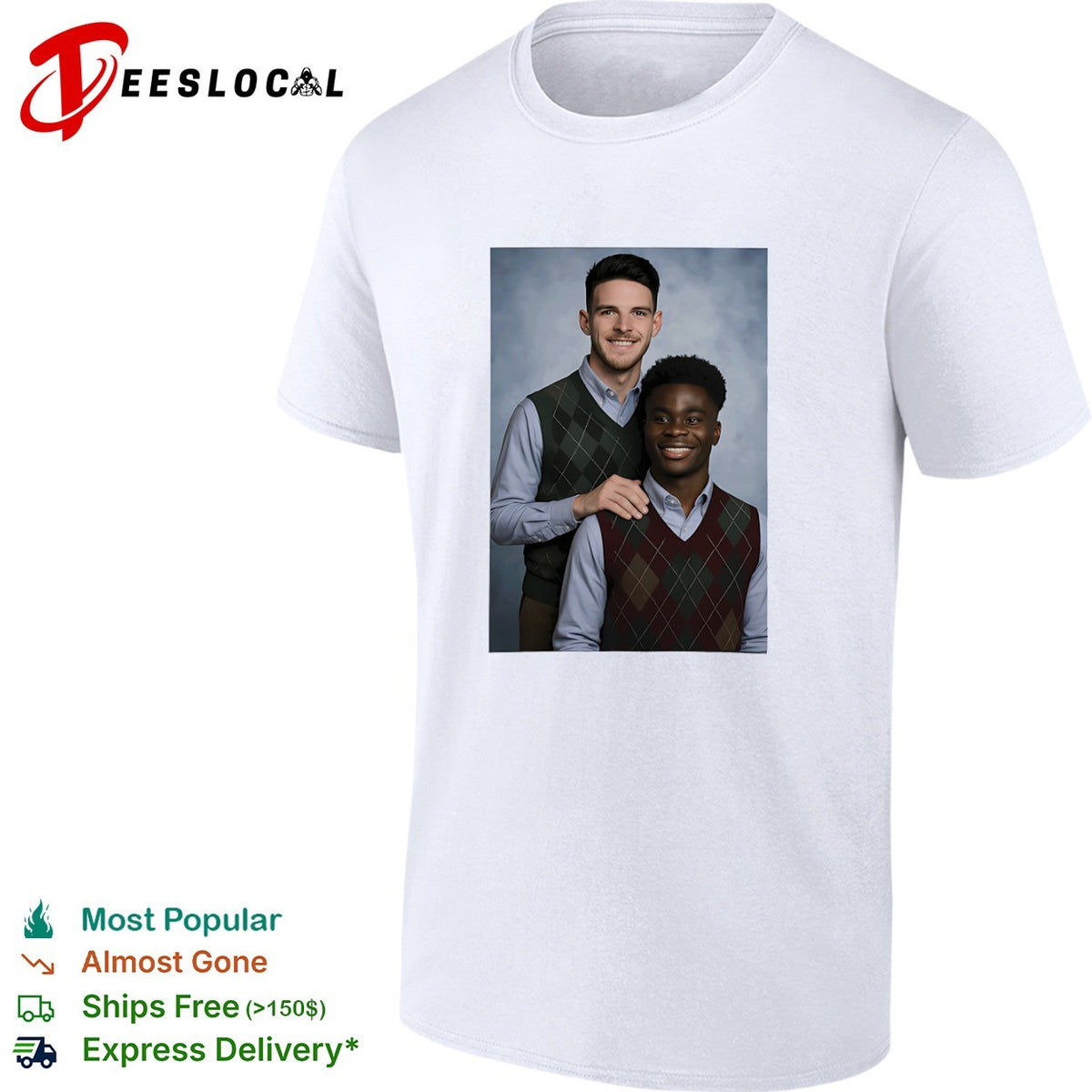 Saka and Declan Rice Step Brother Arsenal FC shirt