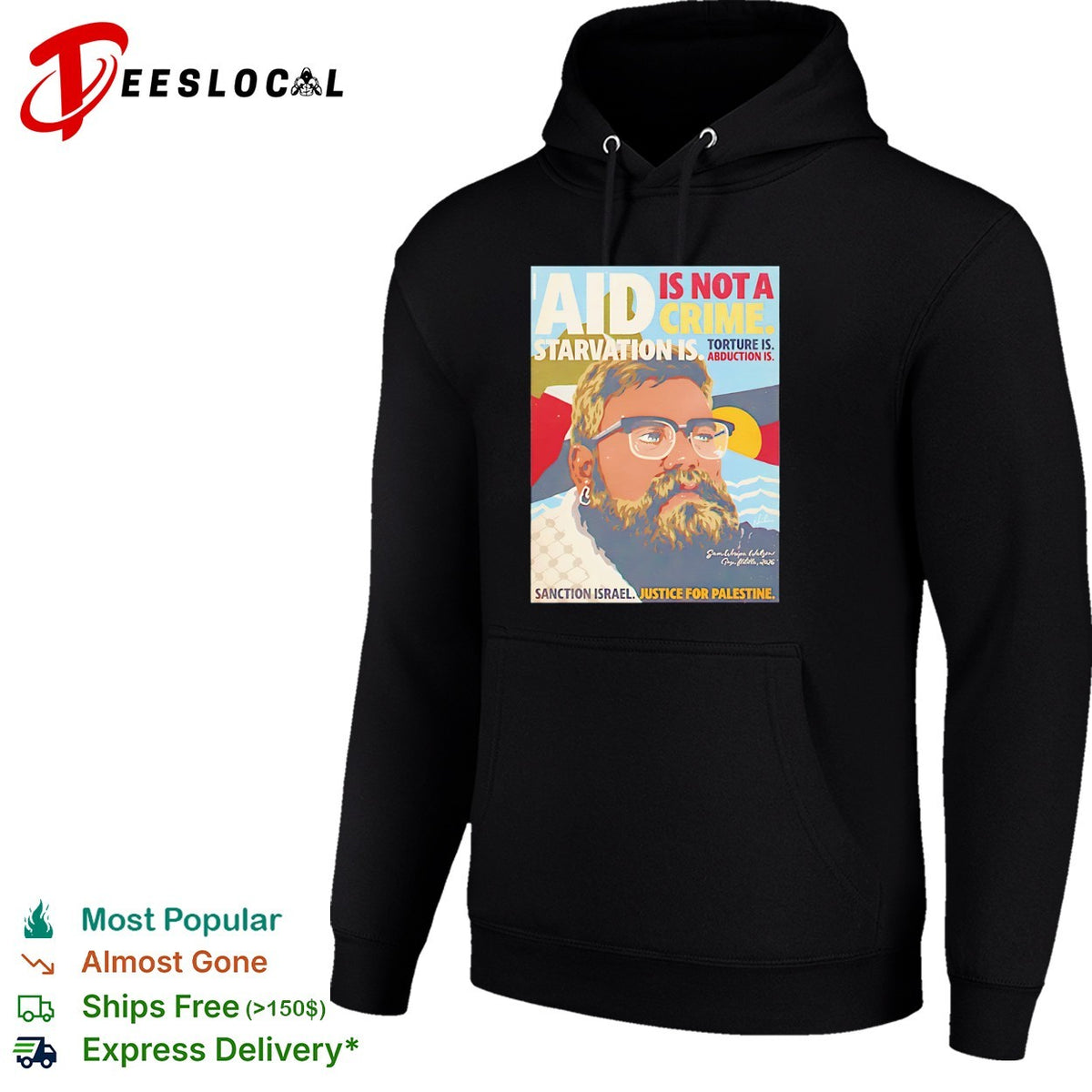 Sam Watson Palestine man aid is not a crime sanction Israel justice for shirt