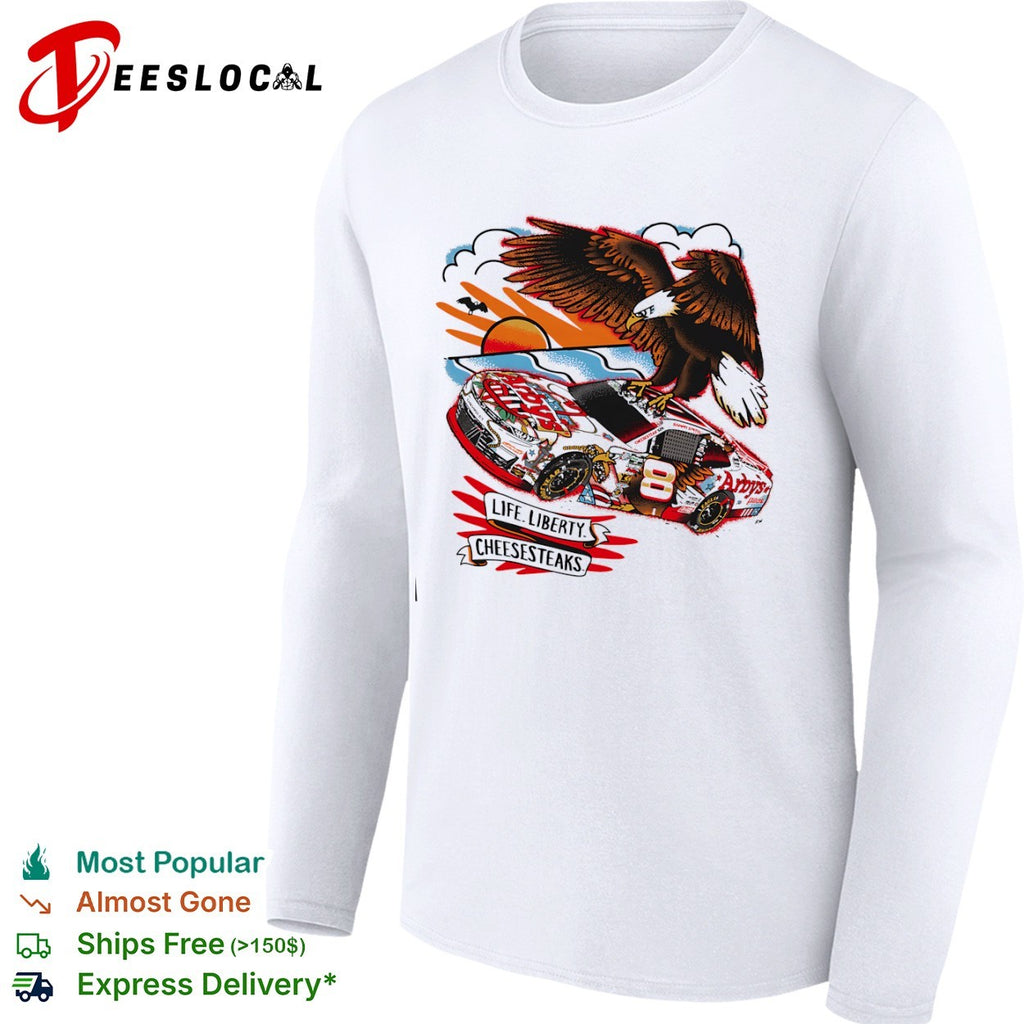 Sammy Smith Arbys Nascar Chevrolet Life Liberty Cheesesteaks race car eagle shirt