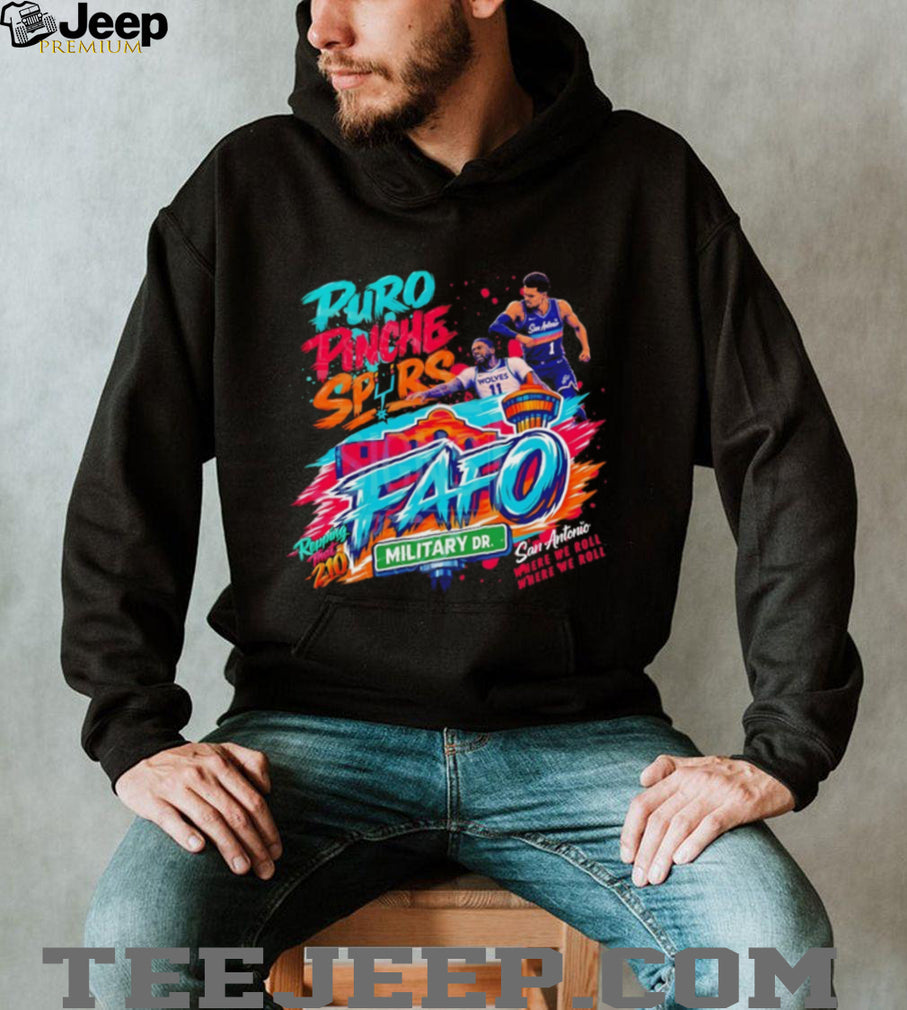 San Antonio Basketball FAFO Military Dr Streetwear T Shirt