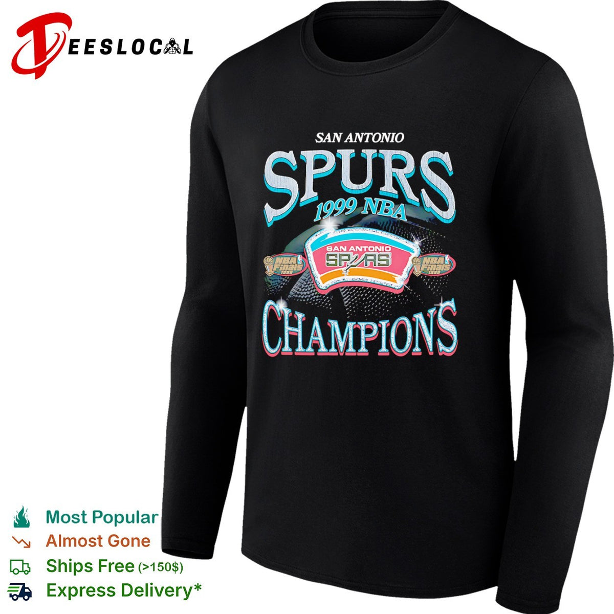 San Antonio Spurs 1999 NBA finals champions basketball shirt