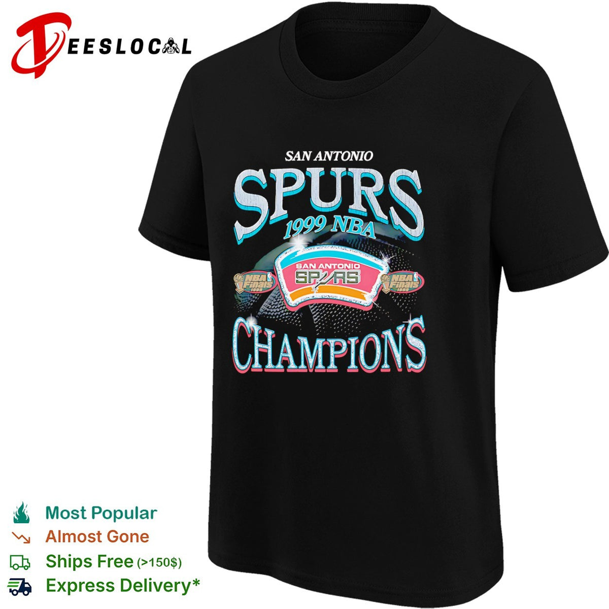 San Antonio Spurs 1999 NBA finals champions basketball shirt