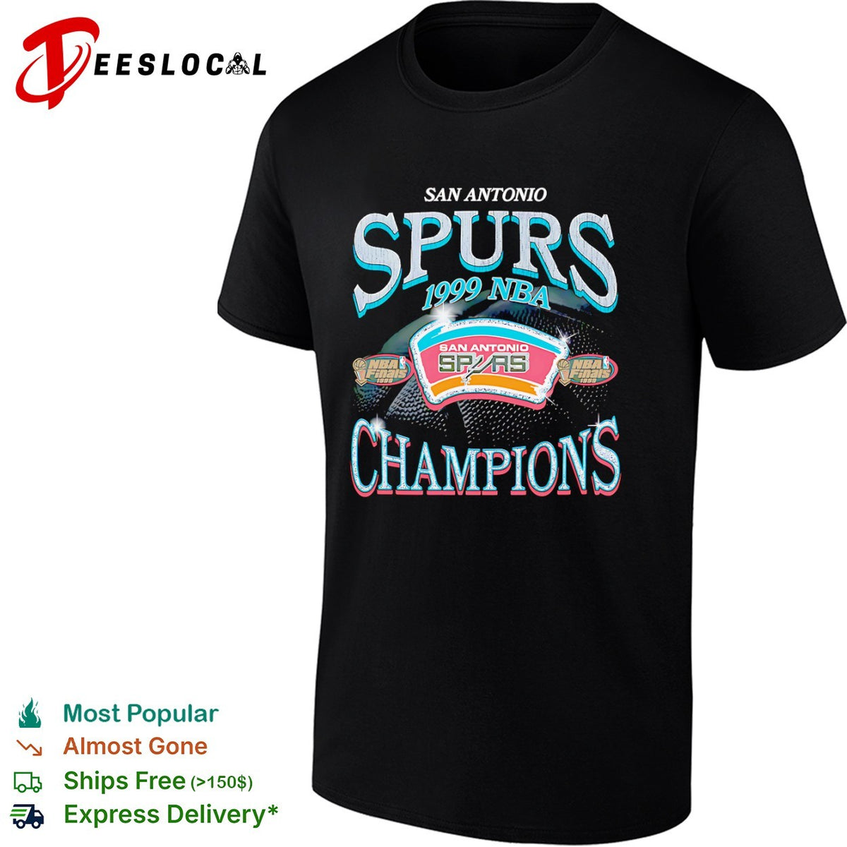 San Antonio Spurs 1999 NBA finals champions basketball shirt