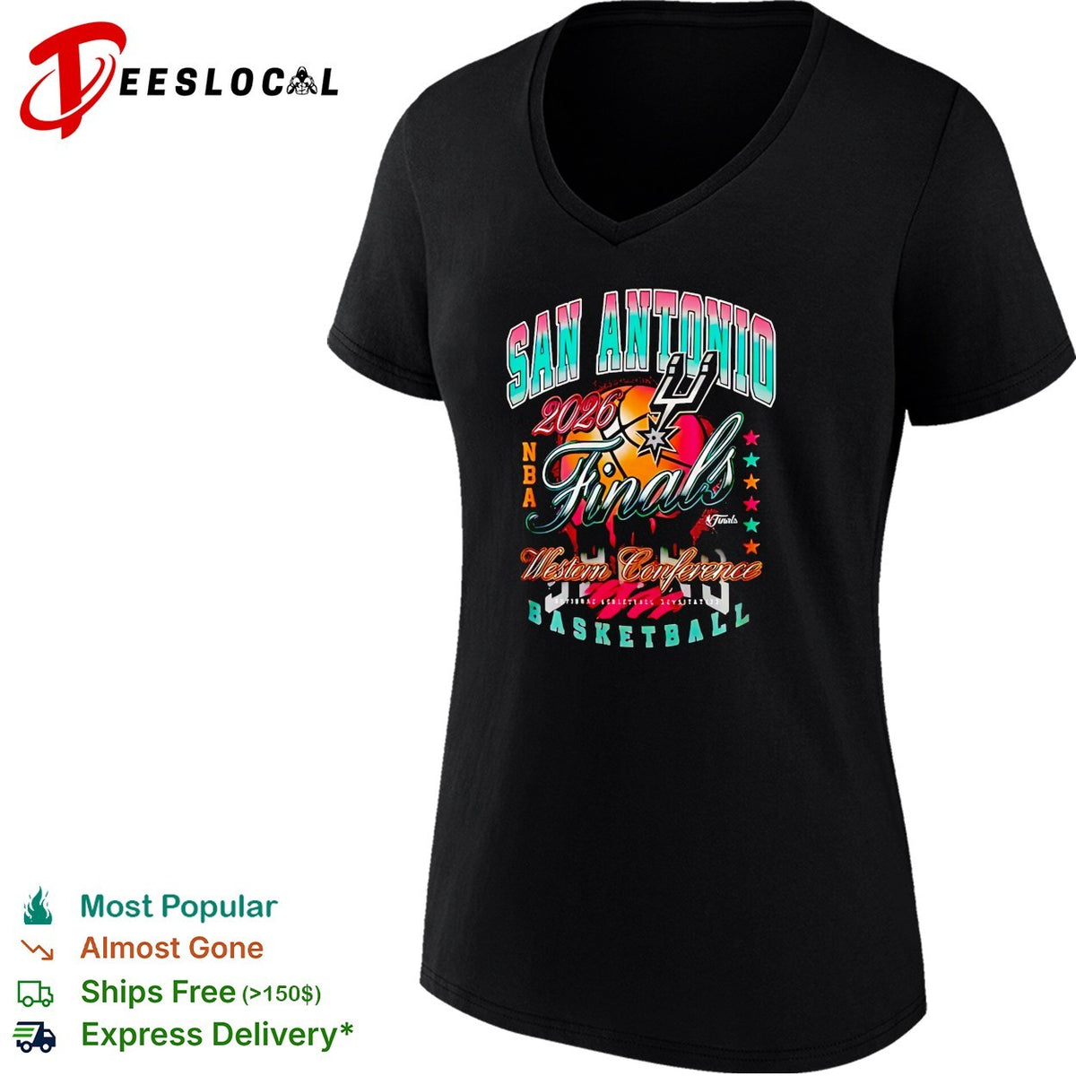 San Antonio Spurs 2026 NBA Finals Western Conference Basketball shirt