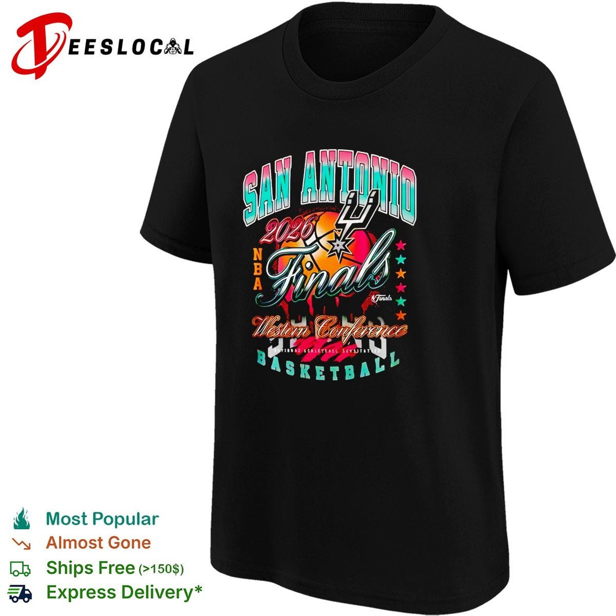 San Antonio Spurs 2026 NBA Finals Western Conference Basketball shirt