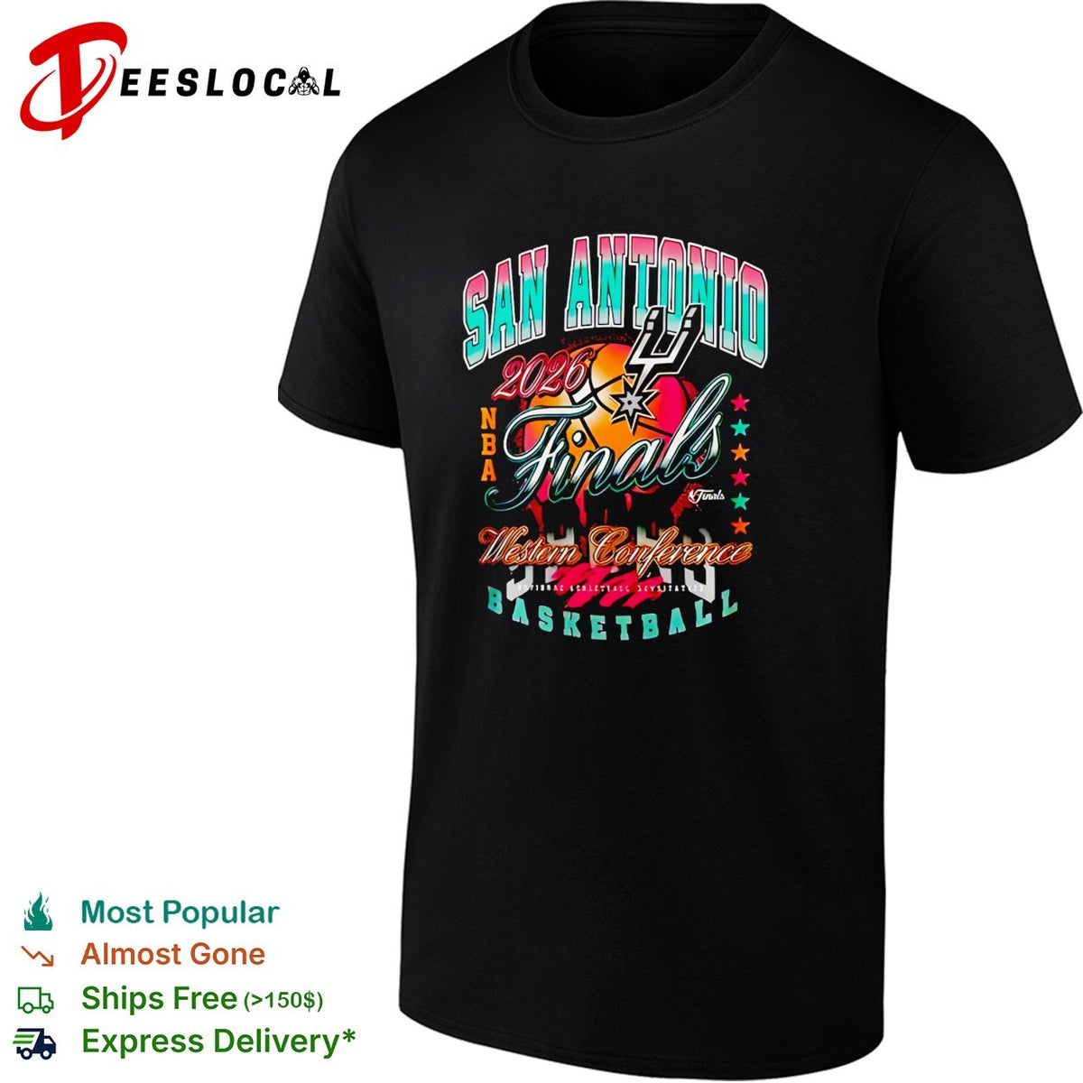 San Antonio Spurs 2026 NBA Finals Western Conference Basketball shirt
