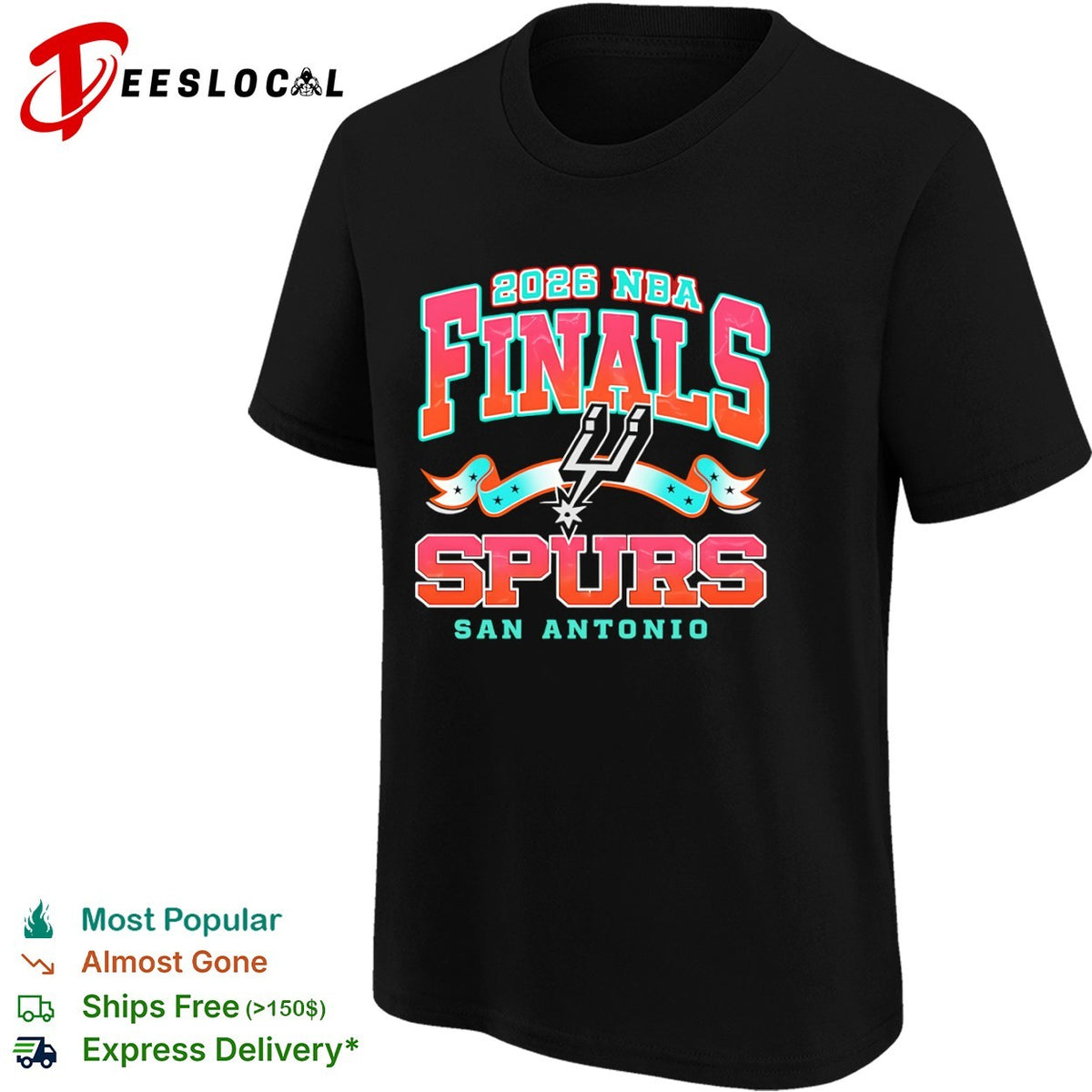 San Antonio Spurs 2026 NBA Finals banner shirt