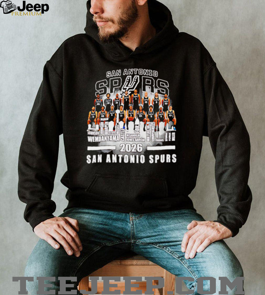 San Antonio Spurs 2026 Team Roster Graphic T Shirt