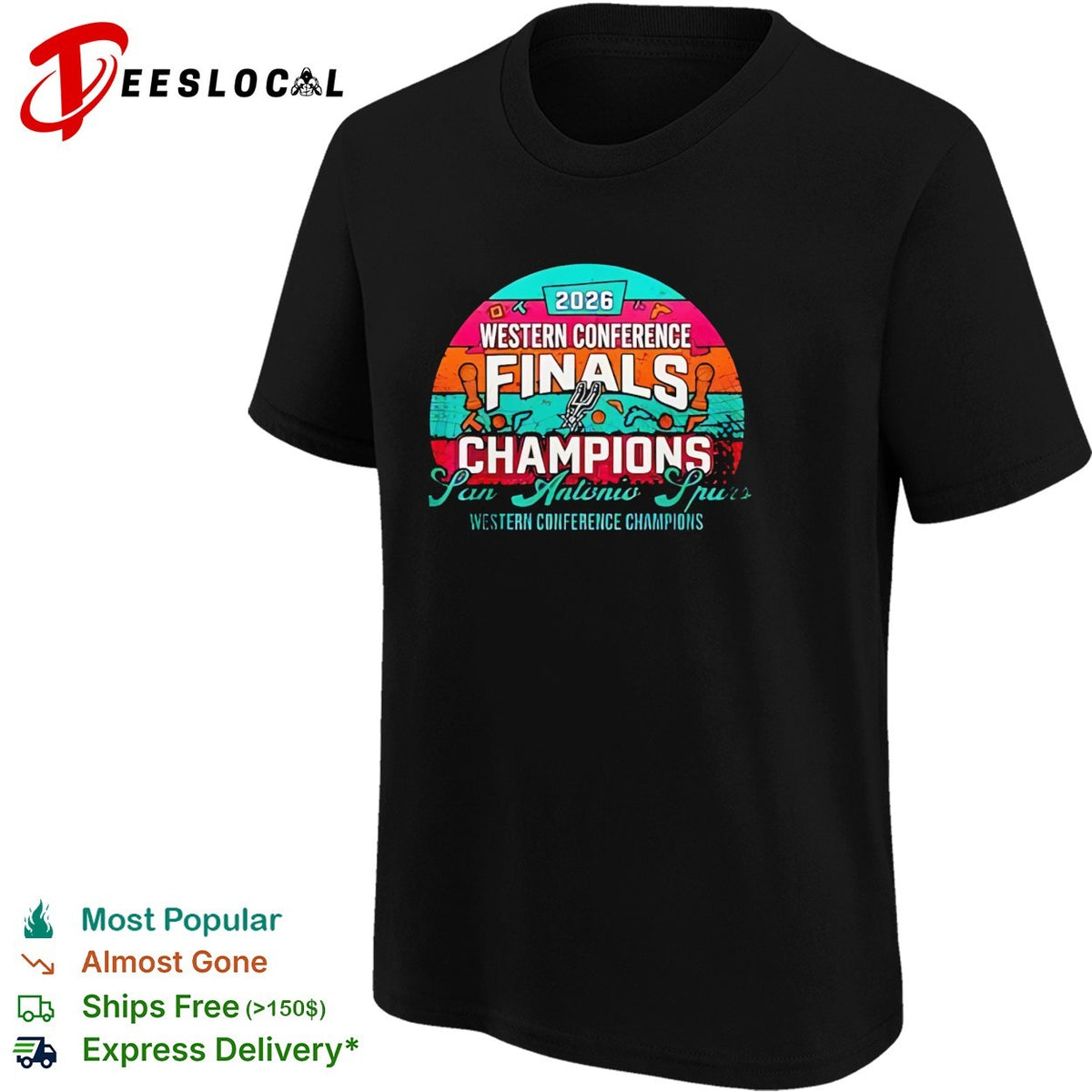 San Antonio Spurs 2026 Western Conference Finals Champions retro shirt
