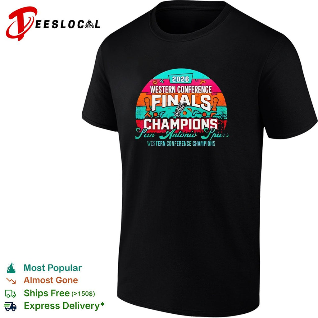 San Antonio Spurs 2026 Western Conference Finals Champions retro shirt