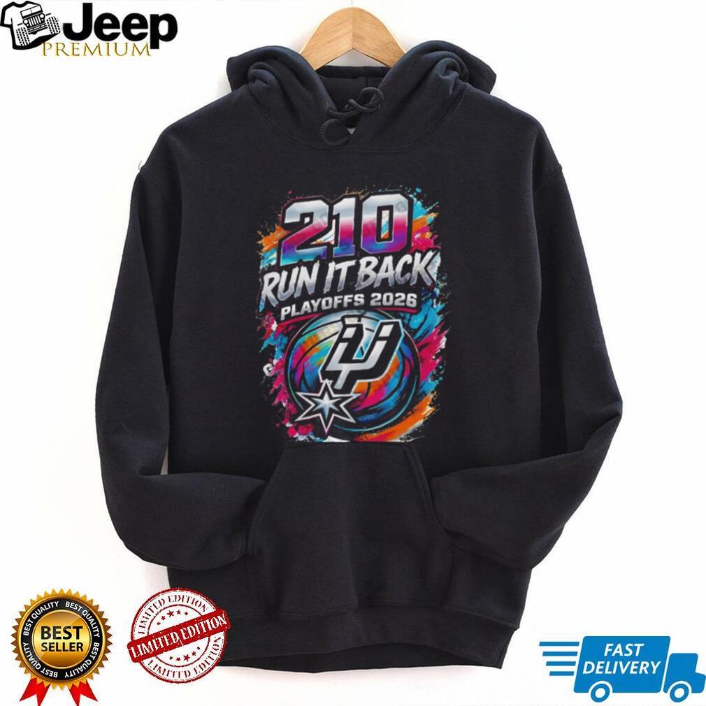 San Antonio Spurs “210 Run It Back” NBA Playoffs 2026 Graffiti Art T Shirt