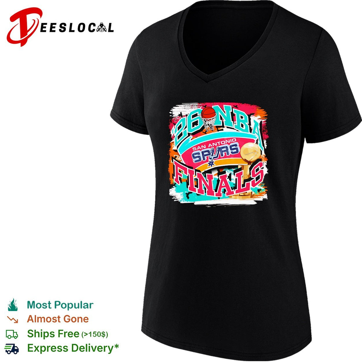 San Antonio Spurs 96 NBA Finals vintage graphic shirt