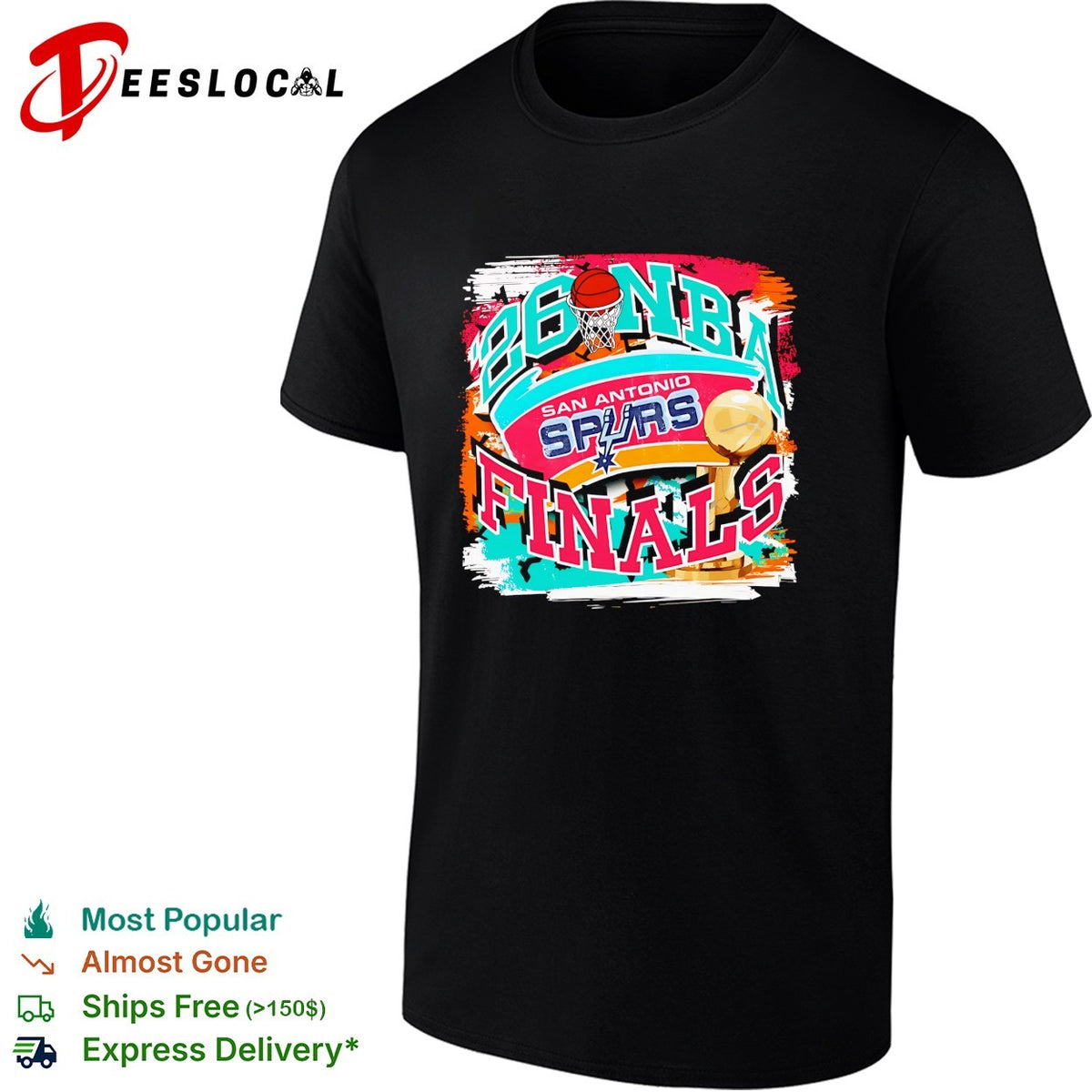 San Antonio Spurs 96 NBA Finals vintage graphic shirt