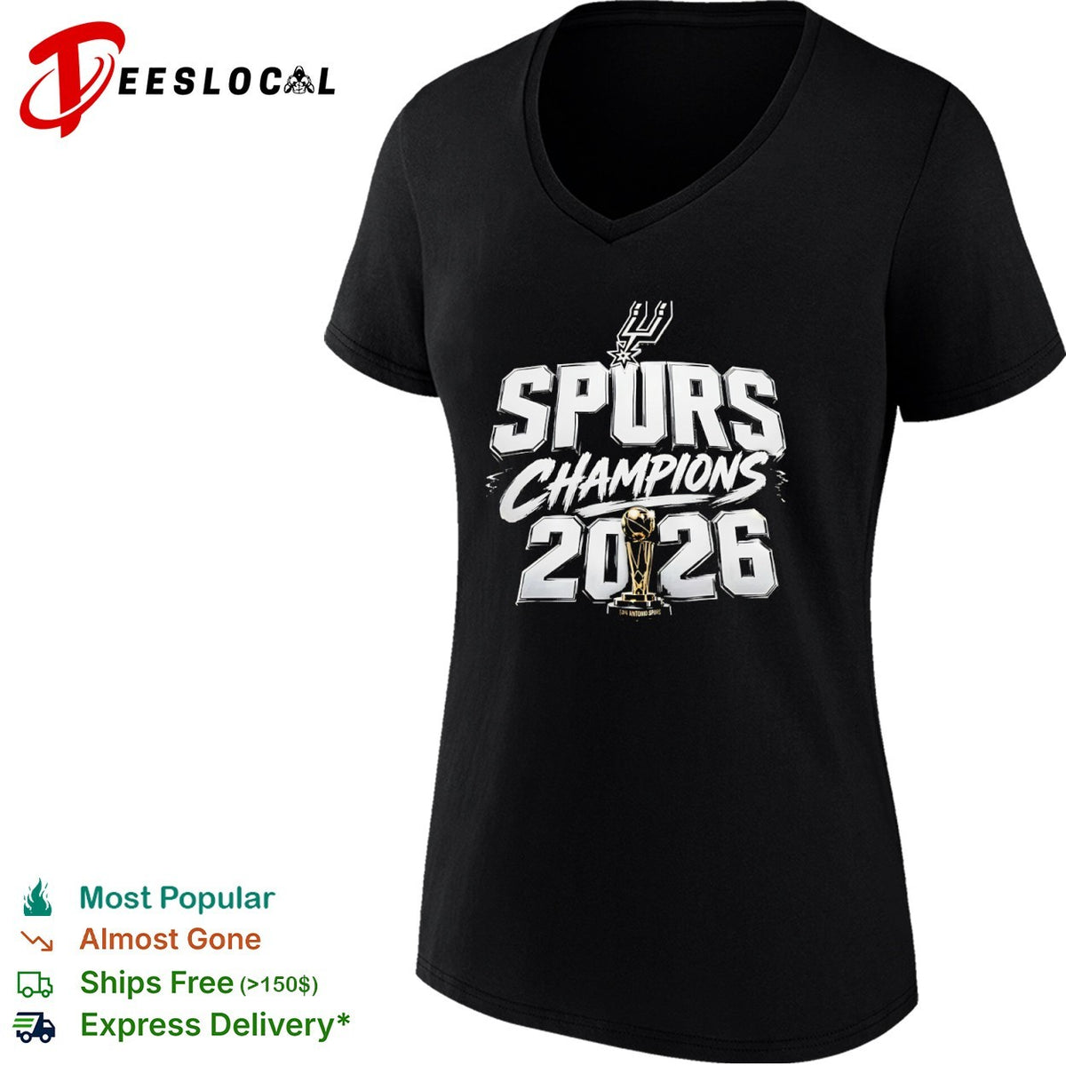 San Antonio Spurs Champions 2026 Larry O’Brien Trophy National Basketball shirt