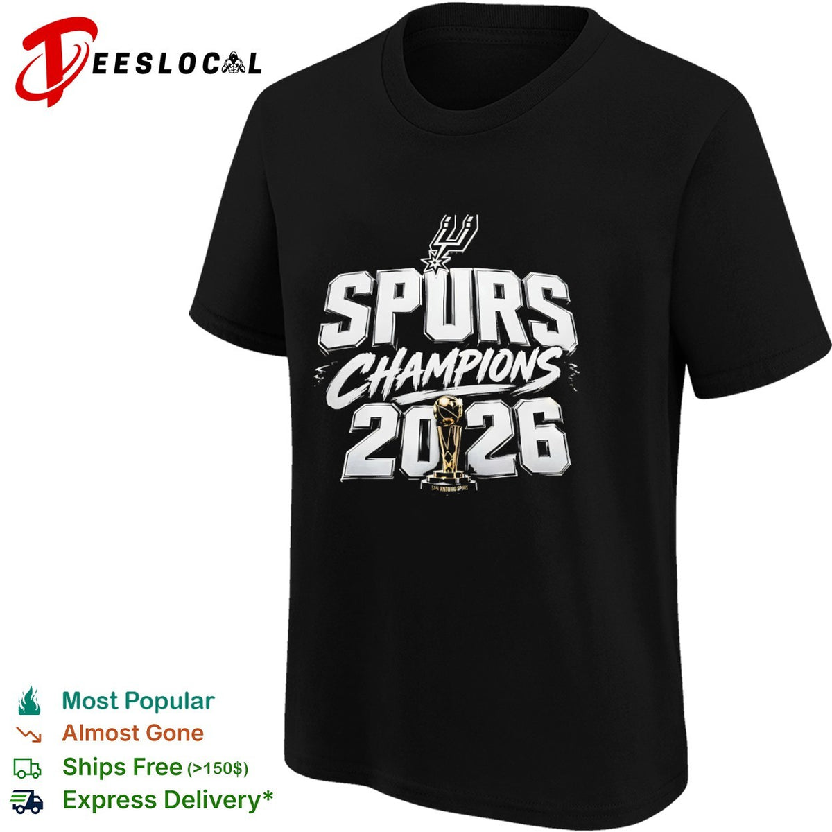 San Antonio Spurs Champions 2026 Larry O’Brien Trophy National Basketball shirt