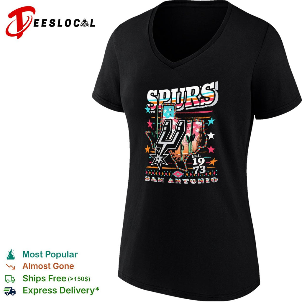 San Antonio Spurs Est 1973 Texas Cactus Desert Southwest Native Pattern shirt