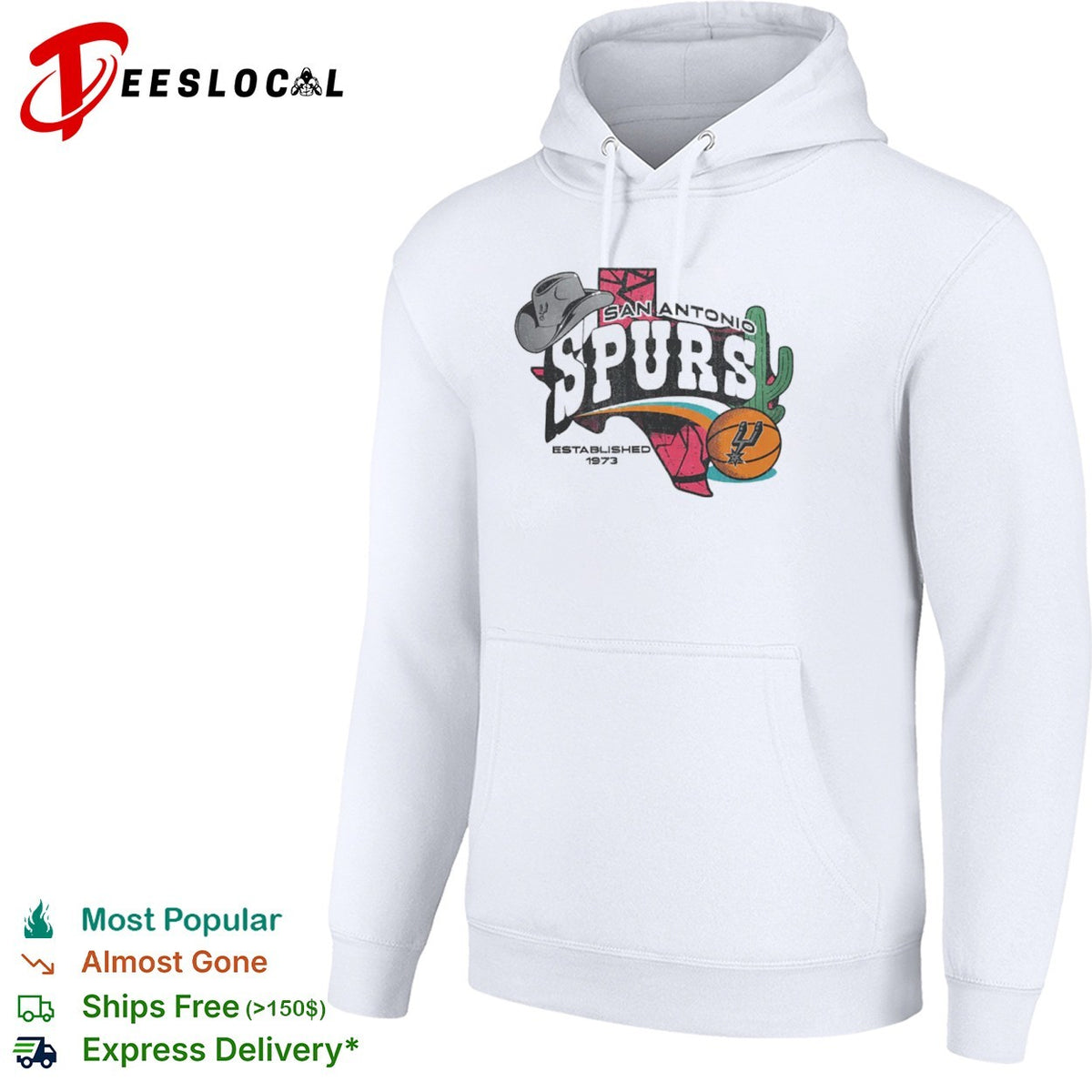 San Antonio Spurs Established 1973 Texas Cowboy Hat Cactus Basketball Team shirt