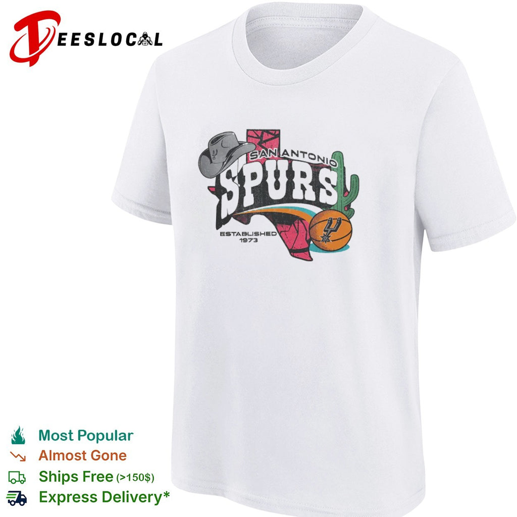 San Antonio Spurs Established 1973 Texas Cowboy Hat Cactus Basketball Team shirt