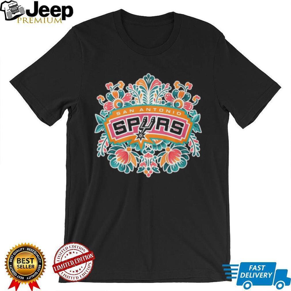 San Antonio Spurs Floral Mandala Colorful Boho Style Team T Shirt