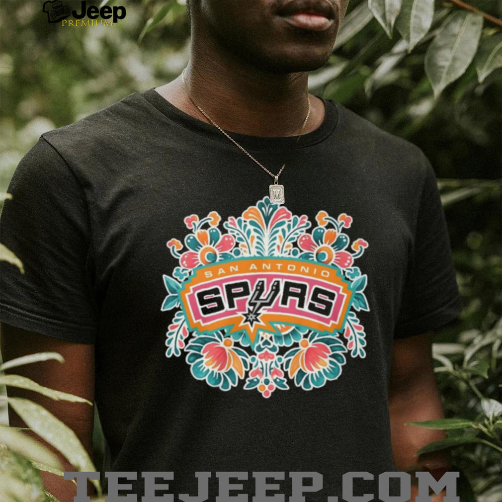 San Antonio Spurs Floral Mandala Colorful Boho Style Team T Shirt