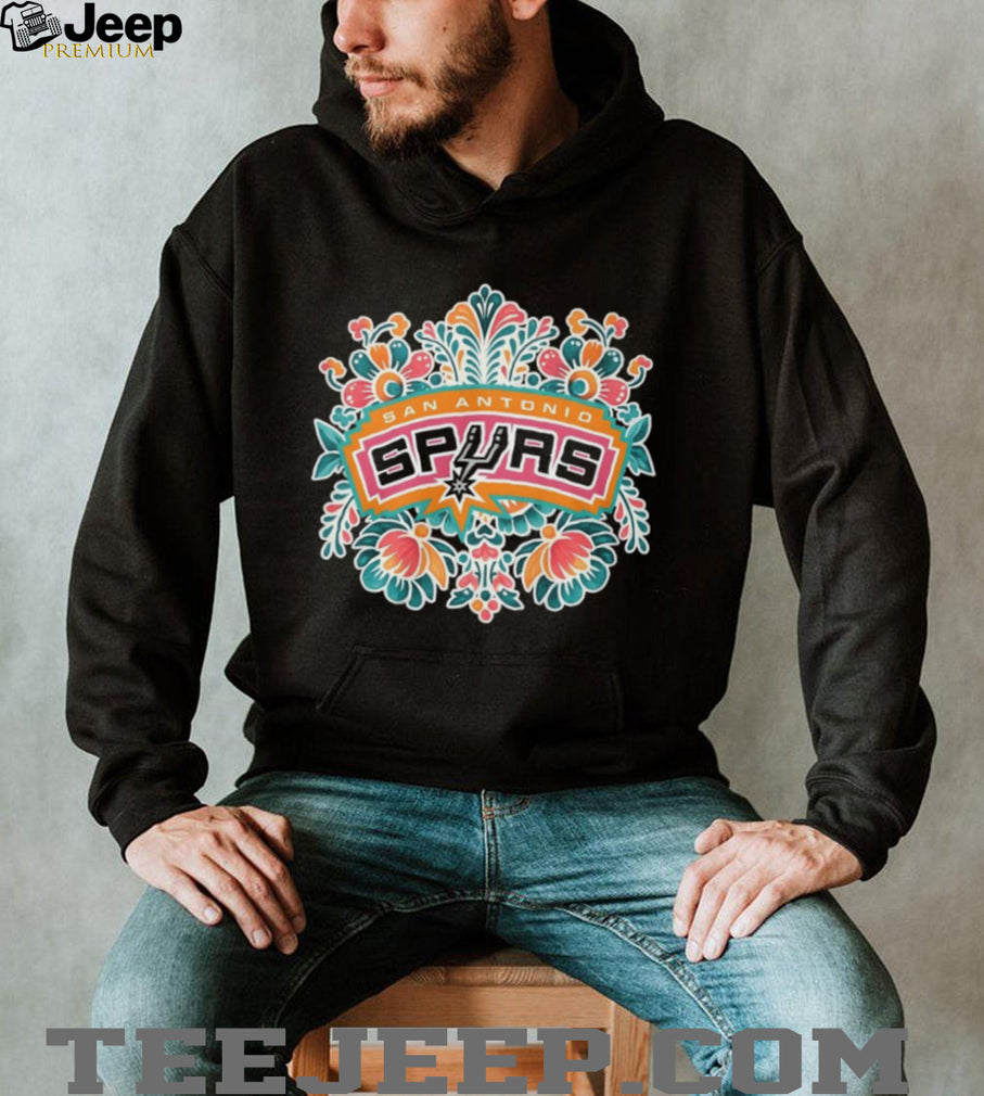 San Antonio Spurs Floral Mandala Colorful Boho Style Team T Shirt