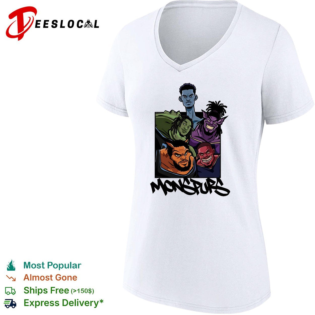 San Antonio Spurs Monspurs players as monster creatures cartoon art shirt