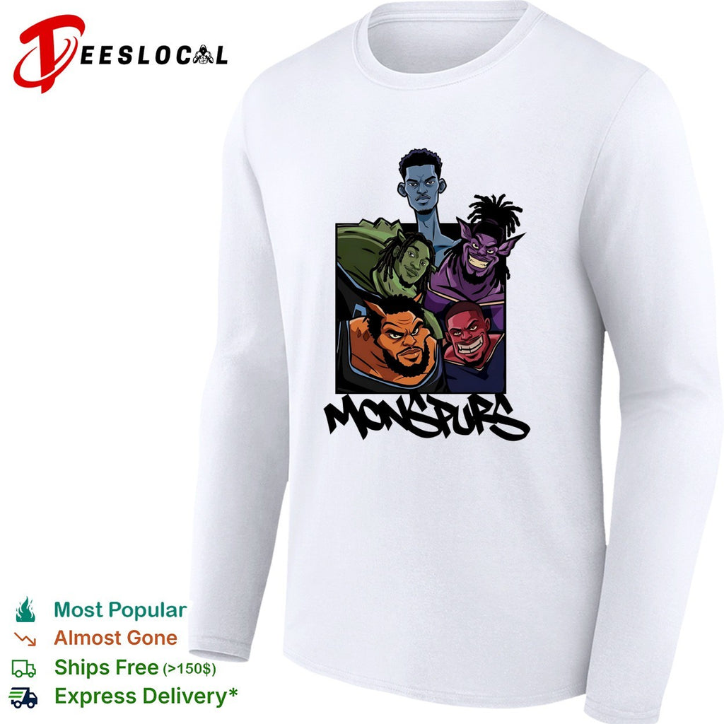 San Antonio Spurs Monspurs players as monster creatures cartoon art shirt