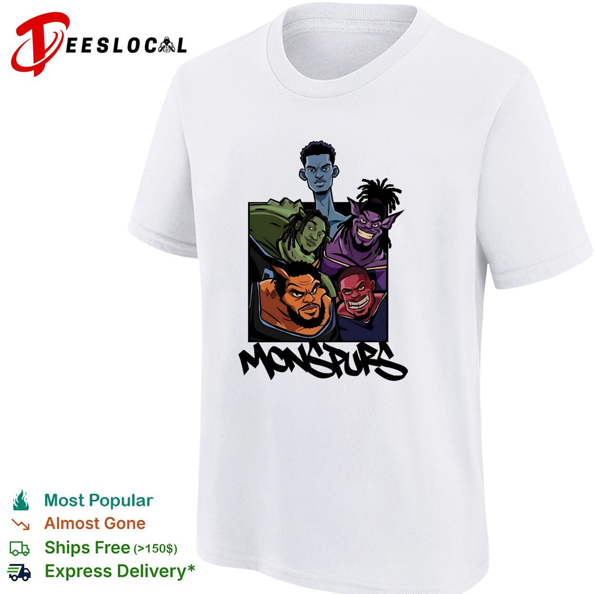 San Antonio Spurs Monspurs players as monster creatures cartoon art shirt