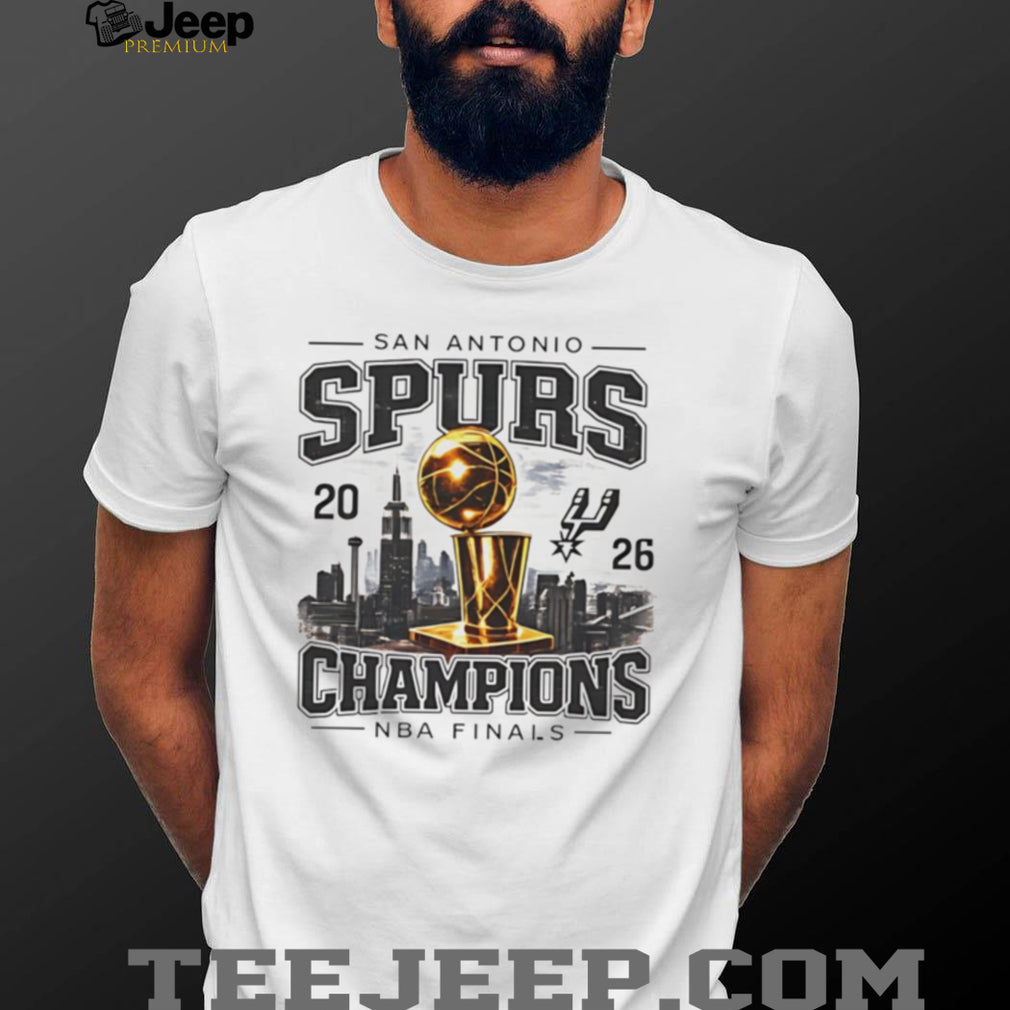 San Antonio Spurs NBA Finals 2026 Champions skyline shirt