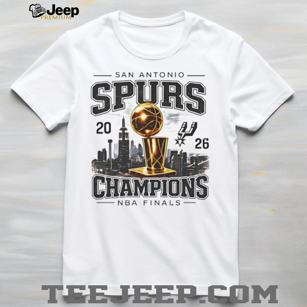 San Antonio Spurs NBA Finals 2026 Champions skyline shirt