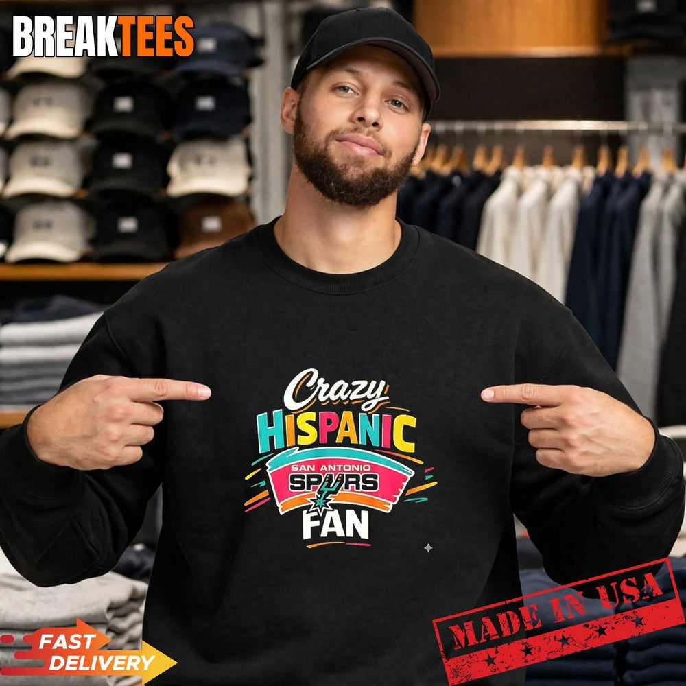 San Antonio Spurs NBA Playoffs 2026 crazy hispanic Spurs fan T-Shirt