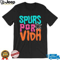 San Antonio Spurs Por Vida Colorful Retro Typography T Shirt