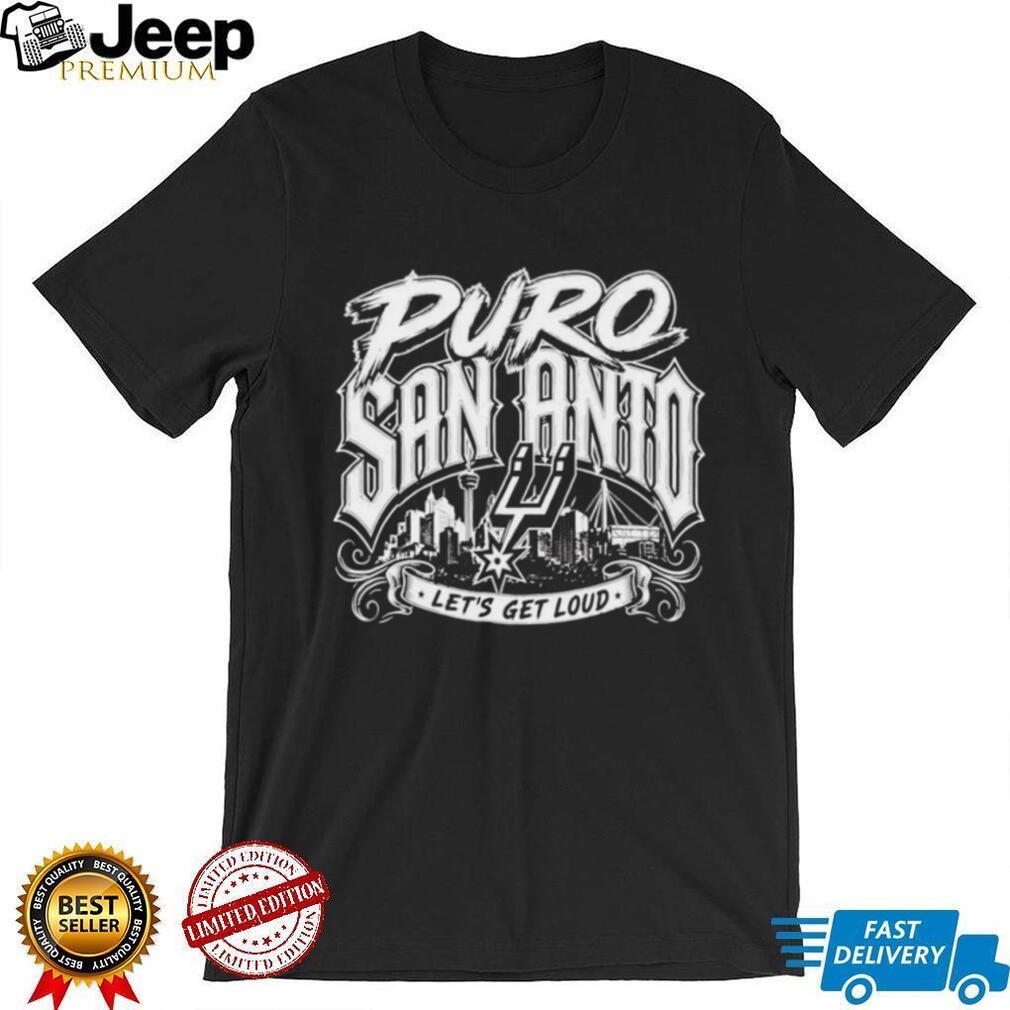 San Antonio Spurs Puro San Anto Lets Get Loud Skyline T Shirt