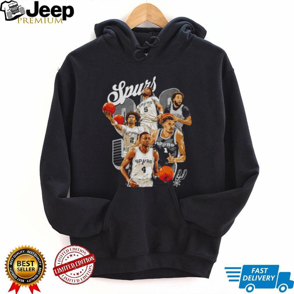 San Antonio Spurs Squad Basketball T Shirt Pro Basketball Player Graphic T shirt