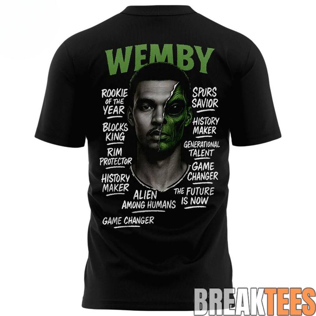 San Antonio Spurs Victor Wembanyama Wemby Alien 2026 T-Shirt