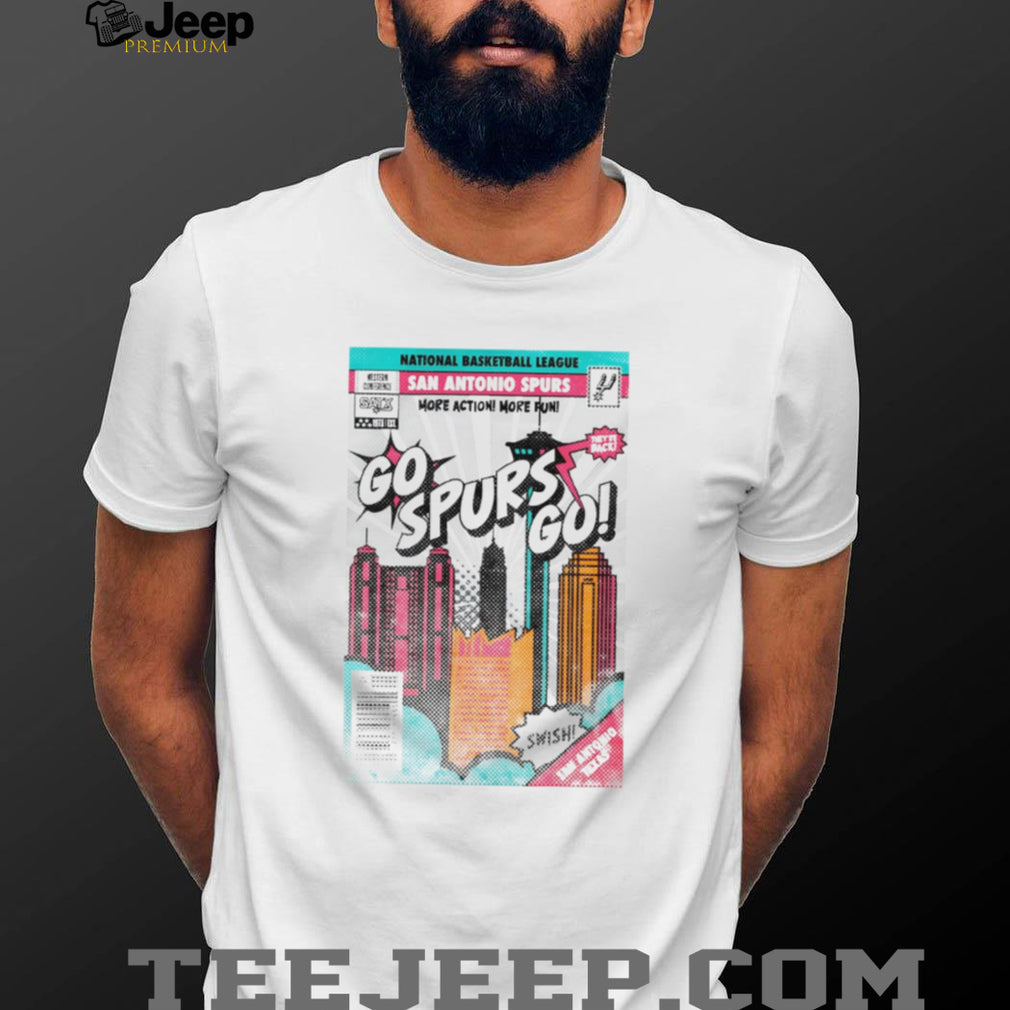San Antonio Spurs Vintage Comic Book Go Spurs Go T Shirt