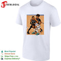 San Antonio Spurs Wembanyama defending Brunson basketball action illustration shirt