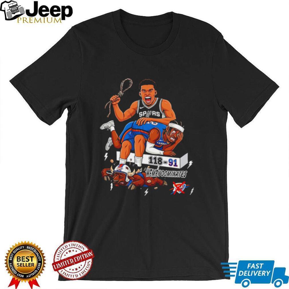 San Antonio Spurs Wemby dominates 118 91 matchup shirt