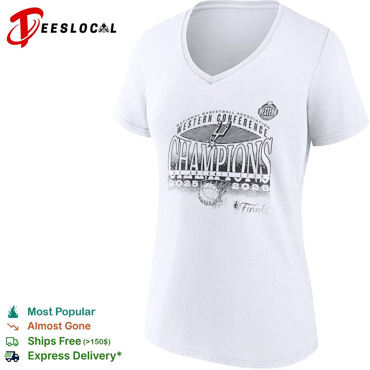 San Antonio Spurs Western Conference Champions 2025 2026 NBA Finals basketball shirt