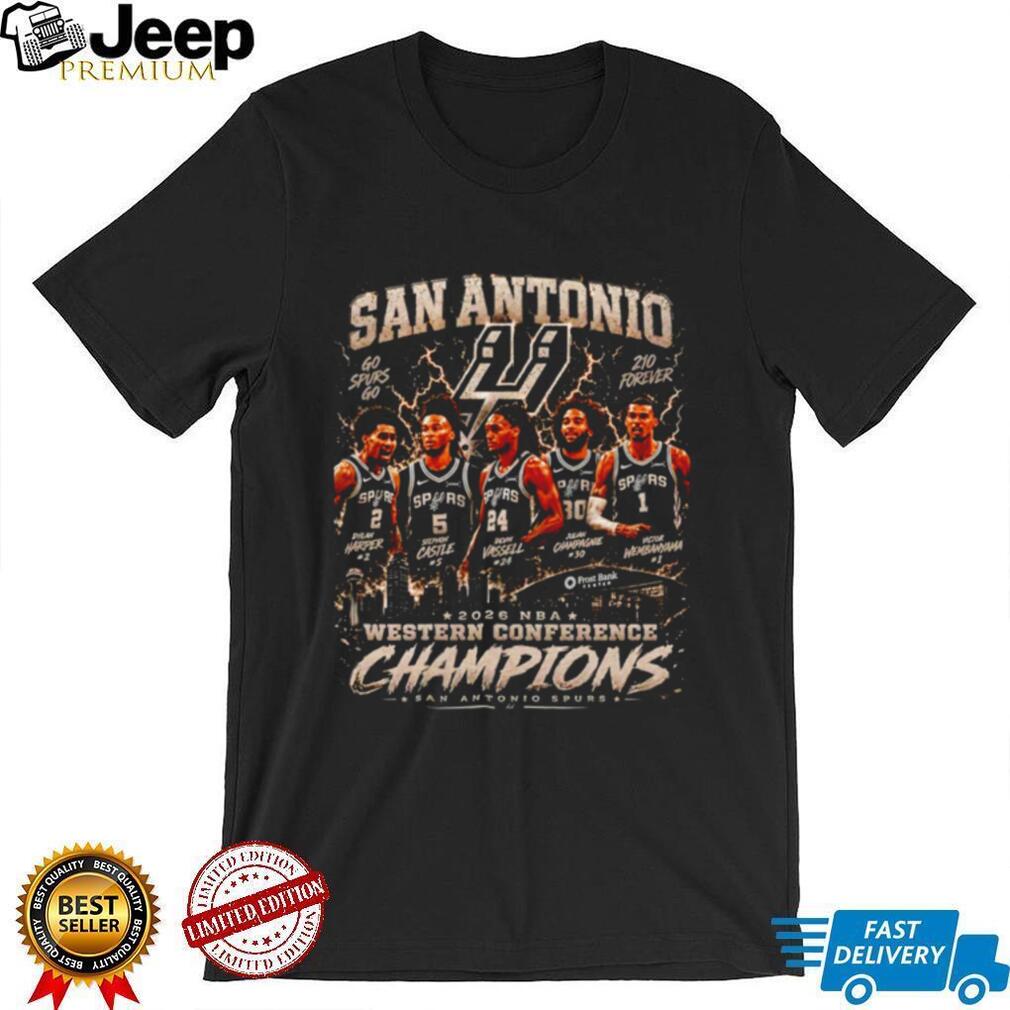 San Antonio Spurs Western Conference Champions 2026 art graphic shirt