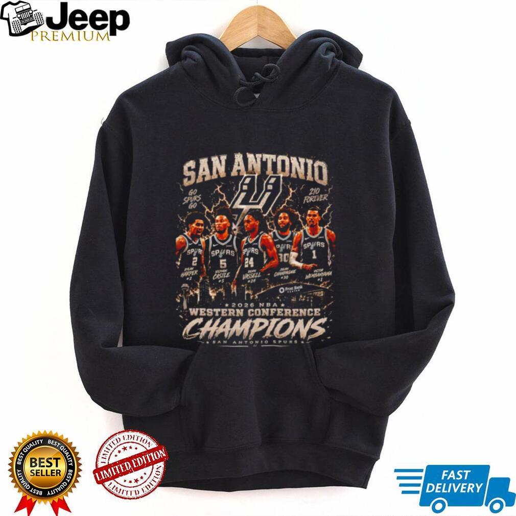 San Antonio Spurs Western Conference Champions 2026 art graphic shirt