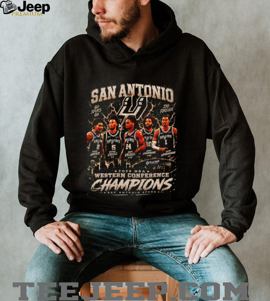 San Antonio Spurs Western Conference Champions 2026 art graphic shirt