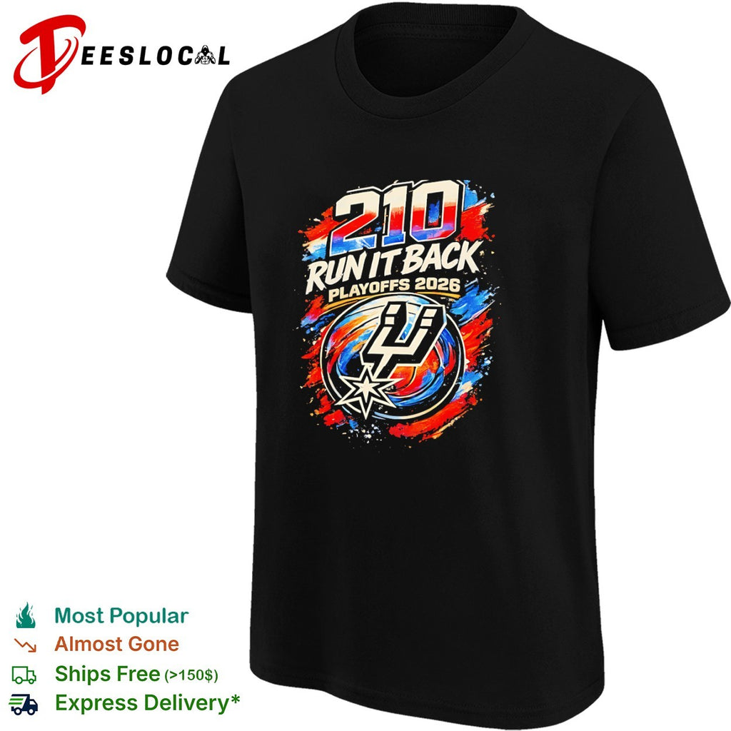 San Antonio Spurs run it back team logo 210 playoffs 2026 shirt