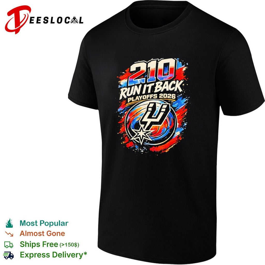 San Antonio Spurs run it back team logo 210 playoffs 2026 shirt