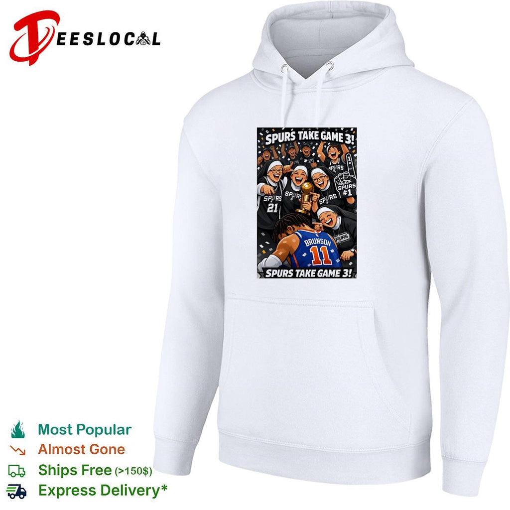 San Antonio Spurs take game 3 Brunson Knicks celebration cartoon shirt