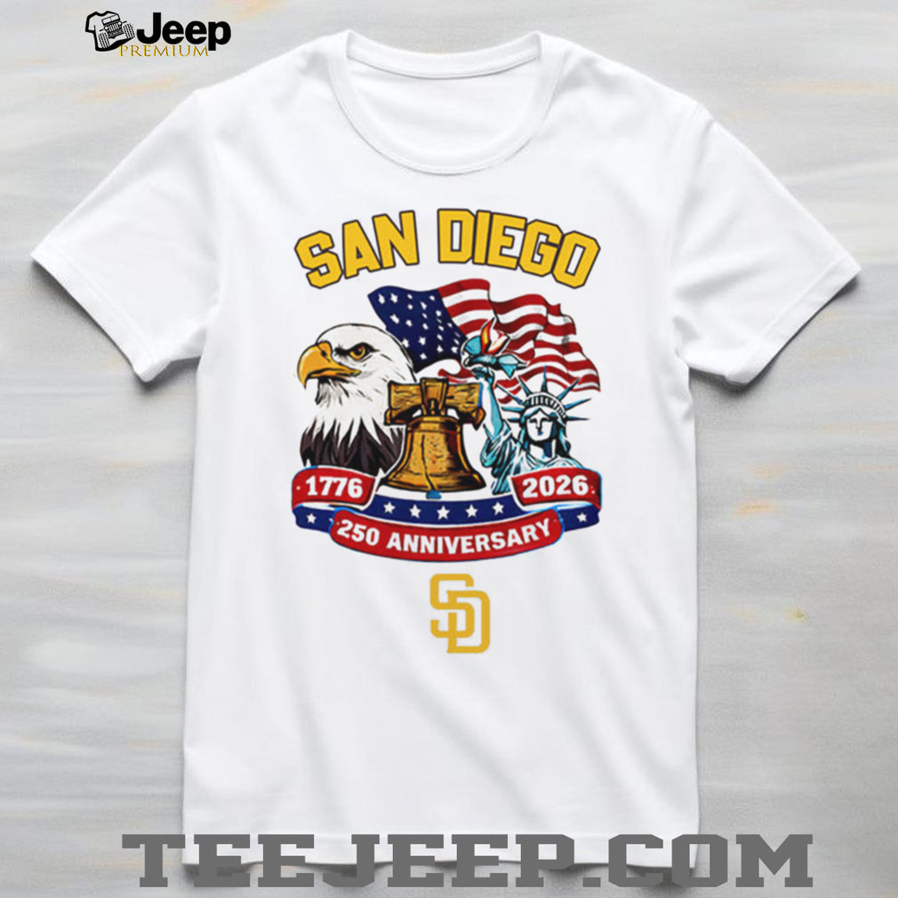 San Diego Padres Custom 250th Anniversary 1776 2026 Baseball Jersey T Shirt